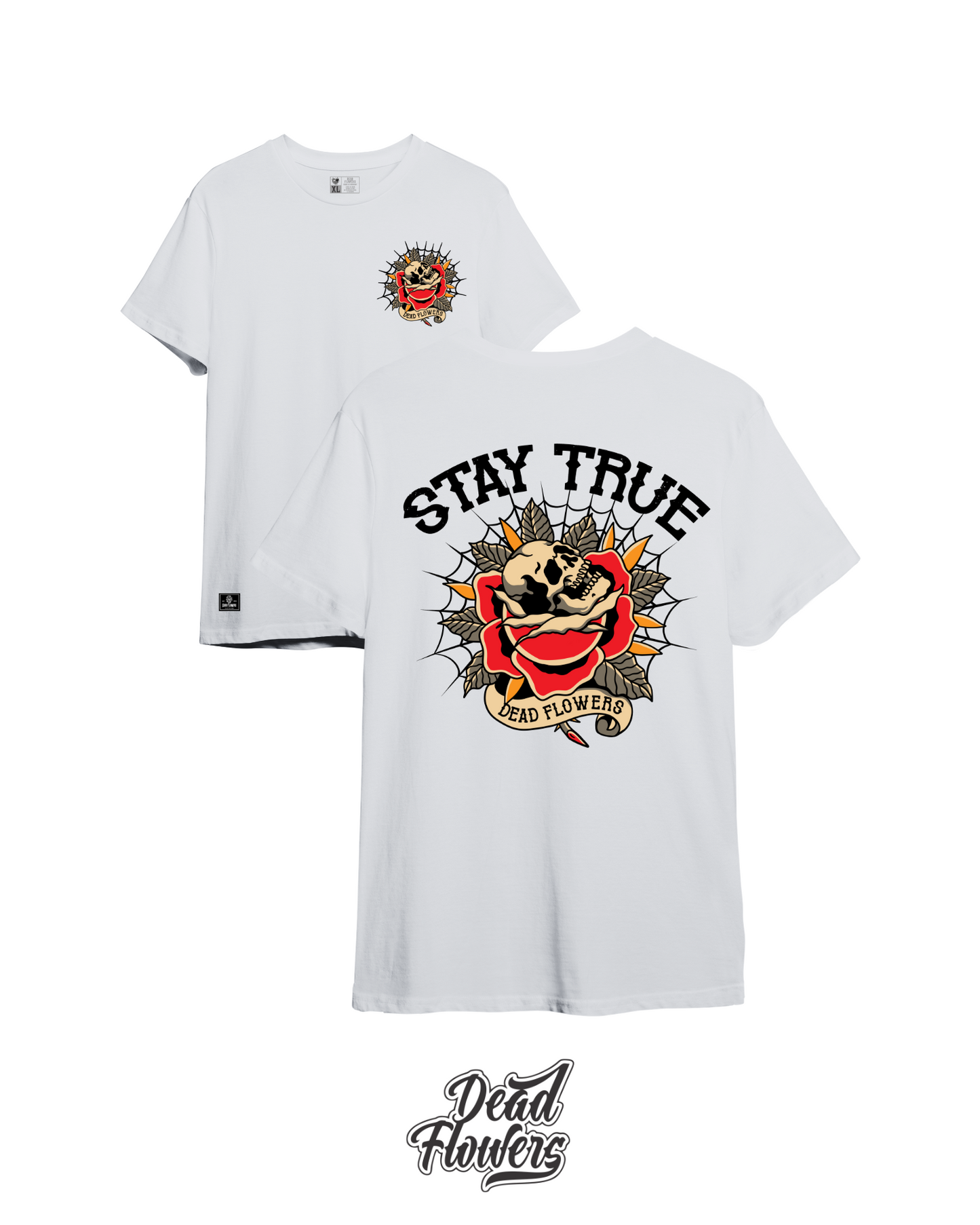 Camiseta STAY TRUE blanca