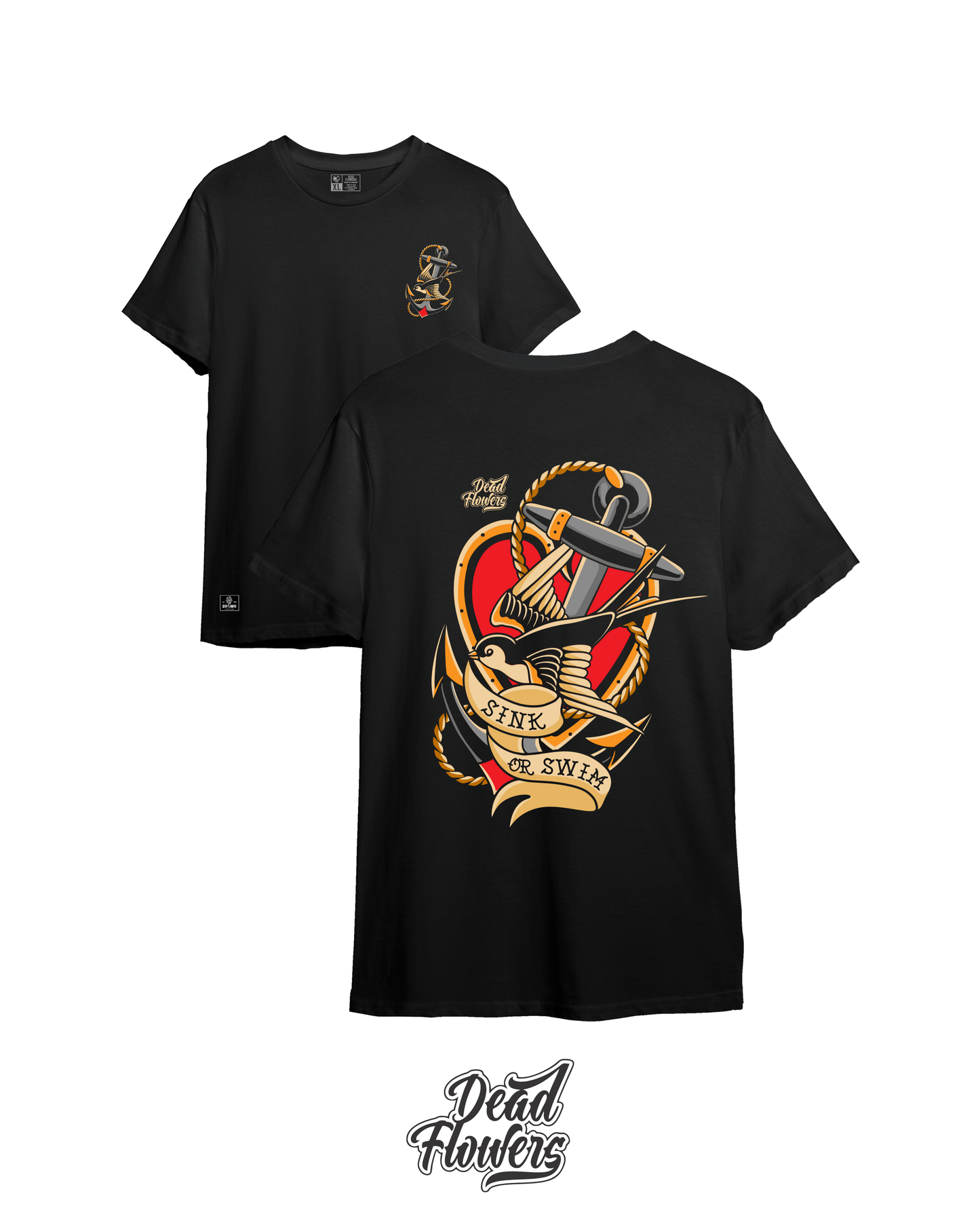Camiseta SINK OR SWIM negra