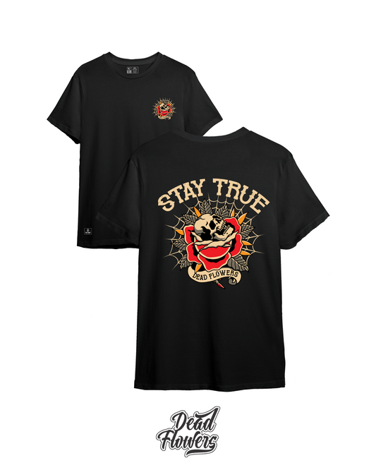Camiseta STAY TRUE negra