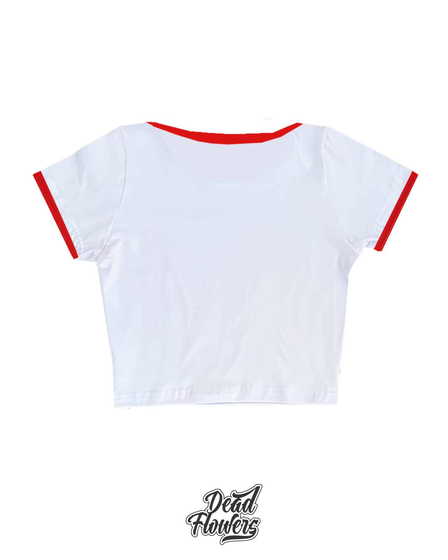 Baby Tee TRAD FLOWER blanca/roja