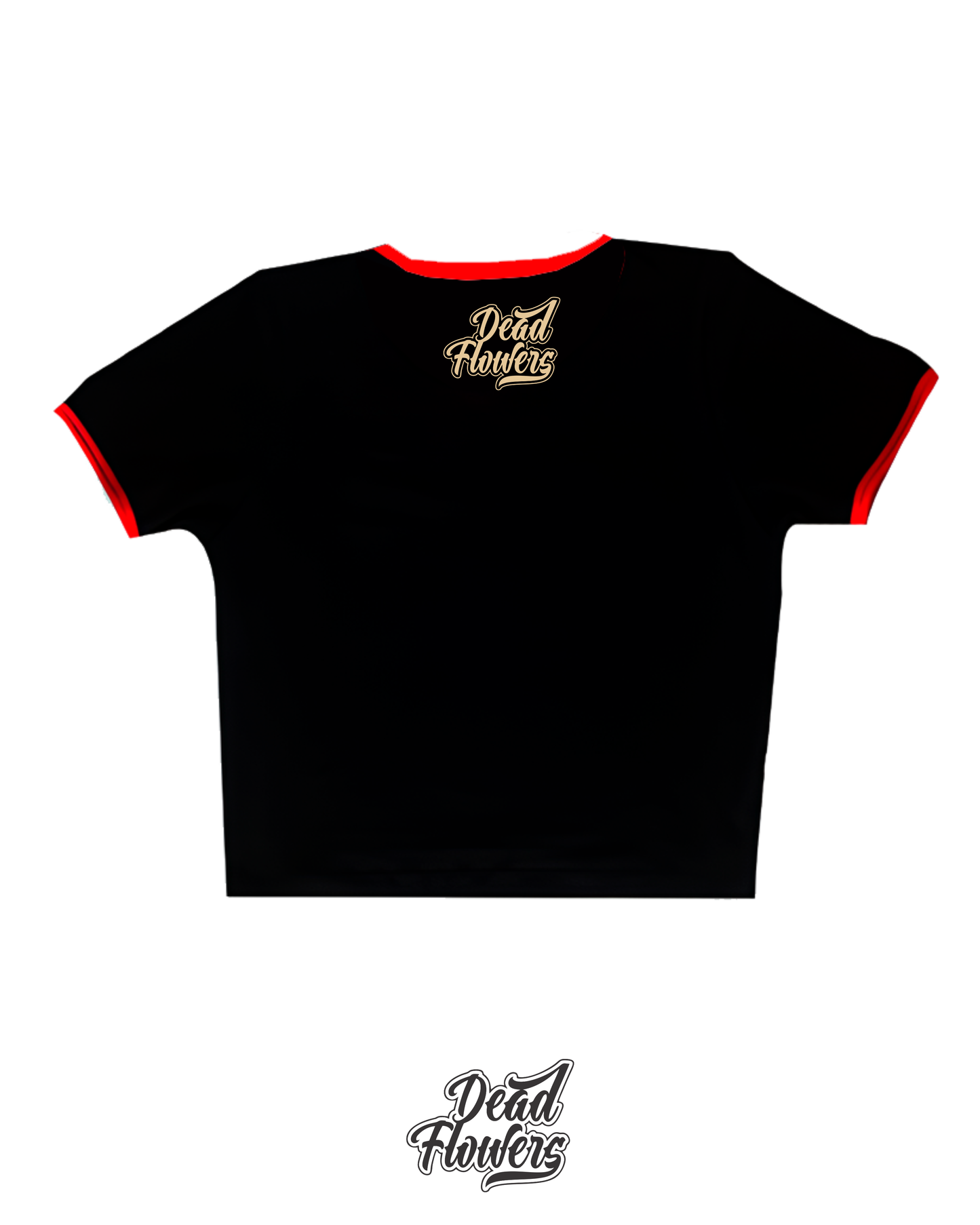Baby Tee SINK OR SWIM negra/roja