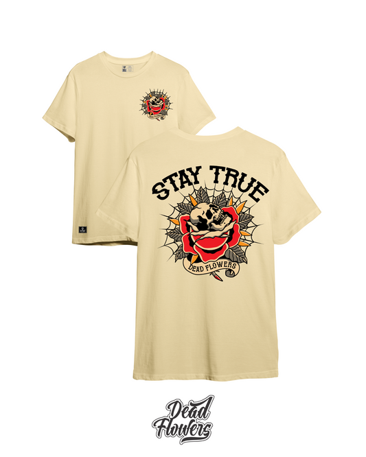 Camiseta STAY TRUE beige