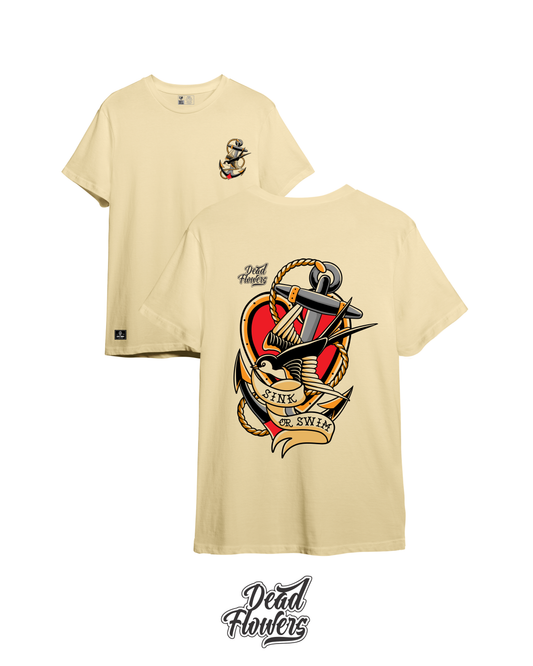 Camiseta SINK OR SWIM beige