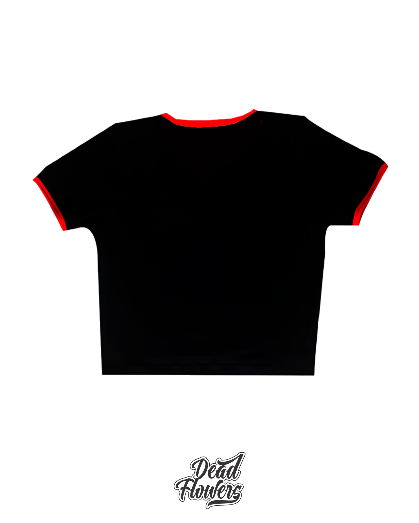 Baby Tee TRAD FLOWER negra/roja