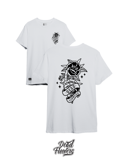 Camiseta DEATH FLOWER blanca